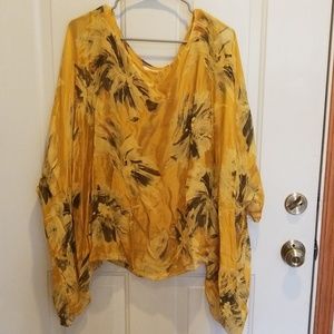 Handkerchief cut, flowy blouse by Soft Surrounding